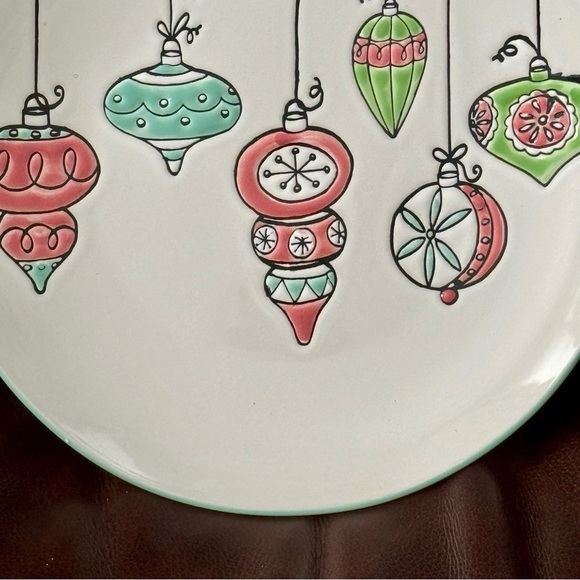 Pastel Christmas Ornaments 10.5” Ceramic Plate - Spectrum Designz Hobby Lobby - Picture 5 of 8